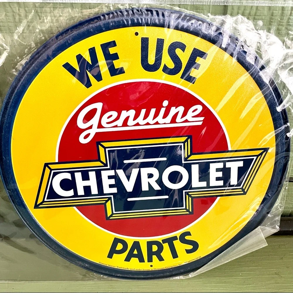 NEW We Use Genuine Chevrolet Parts Metal Sign